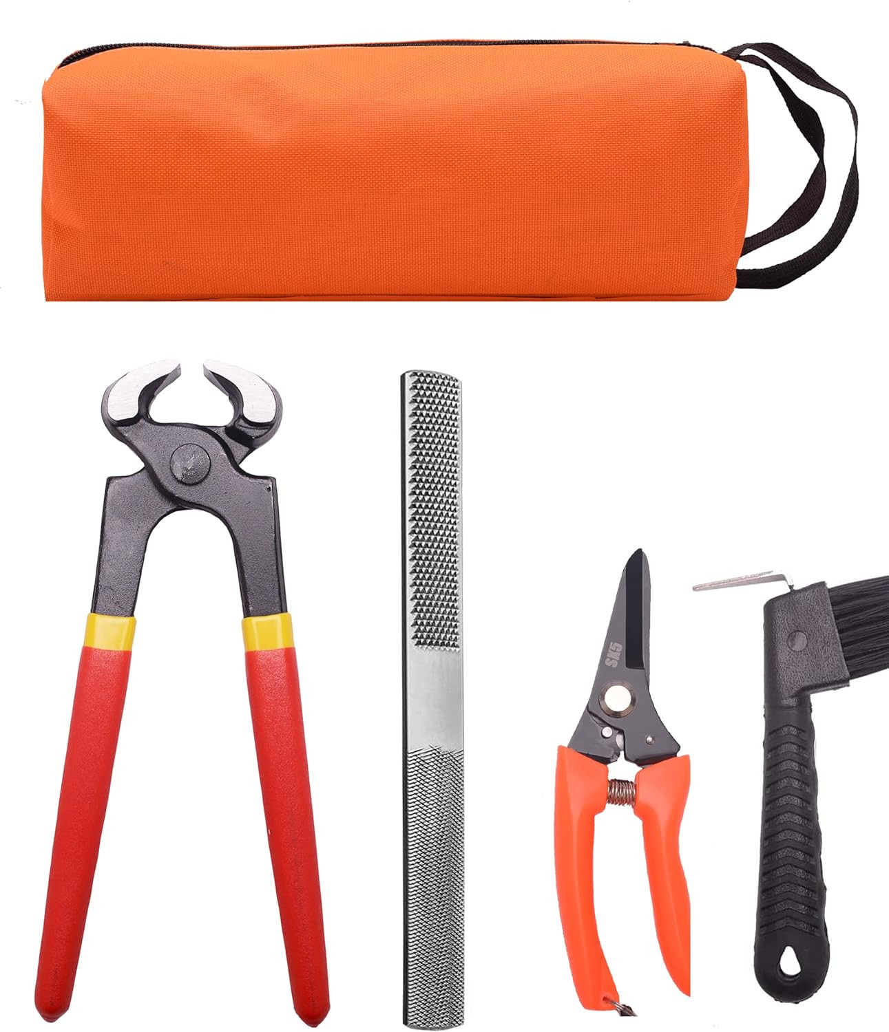 8 inch Farrier Hoof Tool Kit（5 Piece） Mini Rasp Hoof File Goat Pig Equine