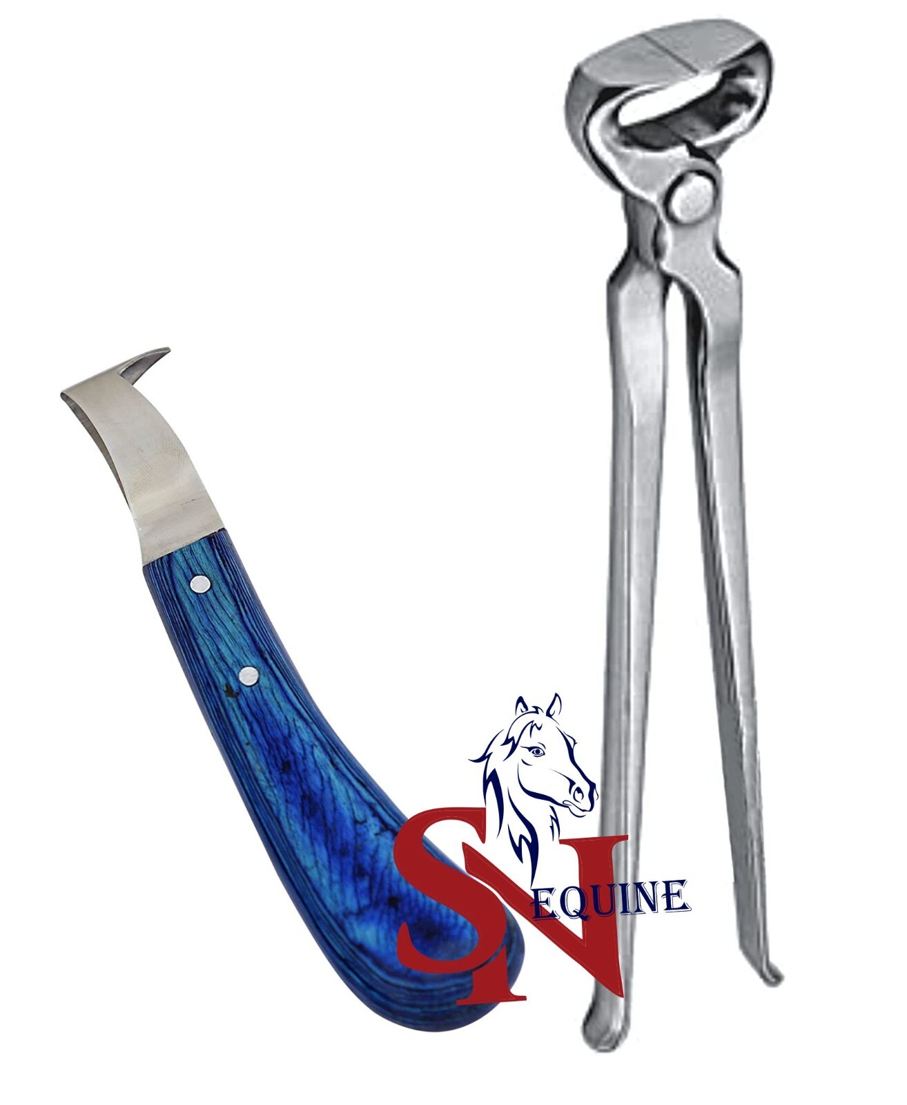 Set of Hoof Nipper 12” and Large Hoof Loop Knife with Pick