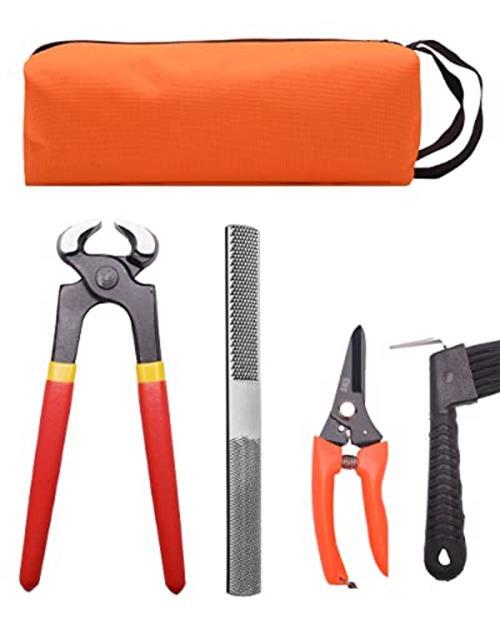 8 inch Farrier Hoof Tool Kit（5 Piece） Mini Rasp Hoof File Goat Pig Equine